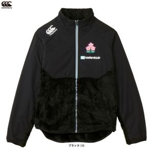 【Mサイズのみ】Canterbury（カンタベリー）ジャパン アールプラスフリースジャケット（R44578JP）ラグビー スポーツ アウター 日本代表 桜ロゴ メンズ