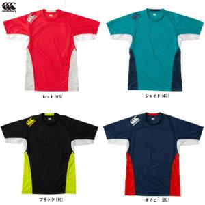 ◆メール便対応商品◆Canterbury（カンタベリー）プラクティスティ セミフィット 半袖Tシャツ（RG31003）ラグビー スポーツ ウェア プラシャツ メンズ｜mizushimasports