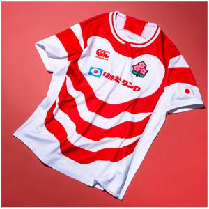 Canterbury（カンタベリー）JAPAN REPLICA HOME JERSEY ジャパンレプリカホームジャージー（RG325788B）ラグビー 日本代表 桜ロゴ ウェア ビッグサイズ メンズ