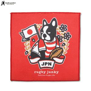 ◆メール便対応商品◆junky（ジャンキー）ラグビージャンキー JPN ミニタオル（RJ23004）ラグビー タオルハンカチ 日本代表 クラウディオ・パンディアーニ｜mizushimasports