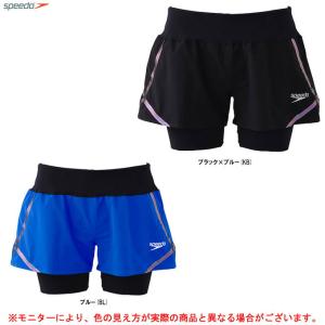 SPEEDO（スピード）レディース ショートパンツ インナースパッツ付き（SD27G61）スポーツ トレーニング フィットネス 水泳 ランニング ウェア レディース｜mizushimasports