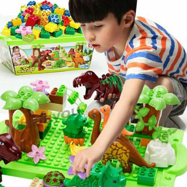 知育ブロック 恐竜 レゴ デュプロとの互換性がございます おもちゃ 知育玩具 積み木 3Dパズルブロ...