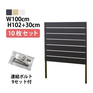 目隠しフェンス ボーダー1型 埋込タイプ 標準色 [幅100cm×高さ180cm+埋