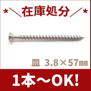 ステンレス木ネジ　皿頭Ｍ3.8×57　生地【1本から注文可能】