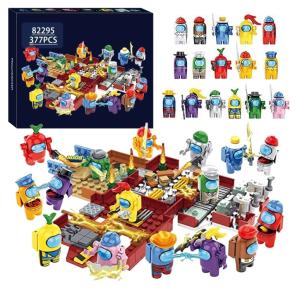 アモングアス アモンガス おもちゃ 人形 helu Space Kill Game Figures Toys Building Blocks,Space Alien Figures Peluche Game Model Kit Bricks Classic Kids