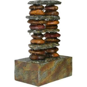 卓上 噴水 滝のオブジェ テーブルトップファウンテン インテリア噴水 Alpine TT8002 Stacked Rocks Eternity Tabletop Fountain, One Size, BeigeAlpine TT8002