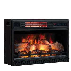 電気暖炉 暖炉型ファンヒーター 電気ストーブ フェイク暖炉 ClassicFlame 26" 3D Infrared Quartz Electric Fireplace Insert Plug and Safer Sensor, Black