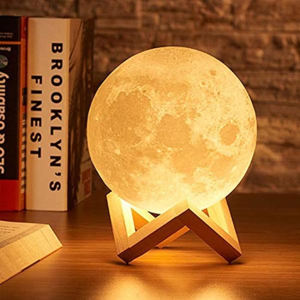 3D クリスタルボール ガラス玉 置物 Moon Lamp, Welkey Plus 16 Colo...
