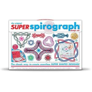 Kahootz Toy製 スーパー スピログラフ セット Super Spirograph Kit 8歳以上・家族で・螺旋模様・デザイン・50周年記念記念ゴールドギア入り｜mj-market