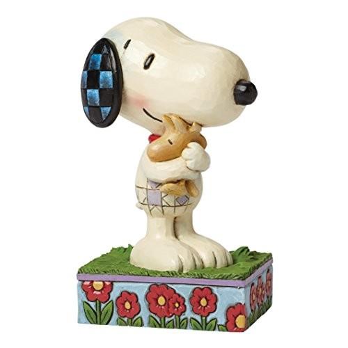 送料無料 ピーナッツ スヌーピー＆ウッドストック ハグ 抱き合う 6.5 インチ Snoopy an...