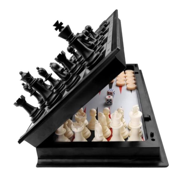 チェスセット 3 in 1 Chess Checkers Backgammon Set, KAILE...