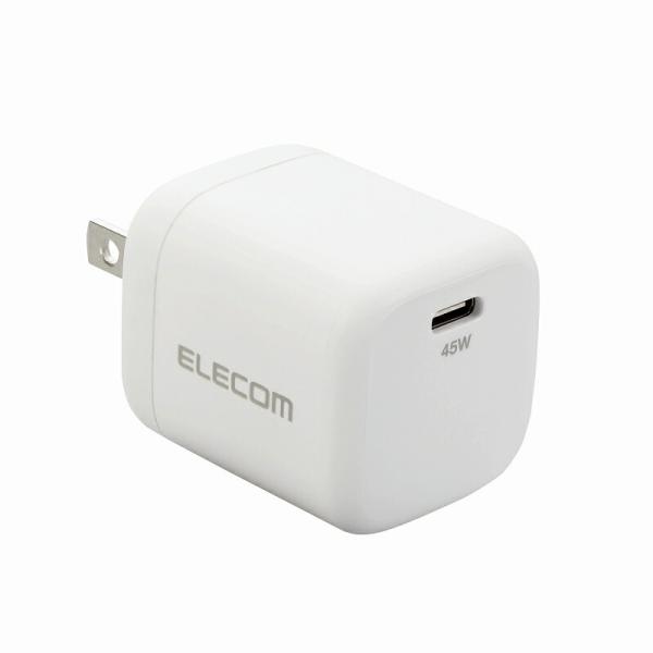 エレコム elecom USB Type-C 充電器 PD 対応 45W タイプC ×1  GaN ...