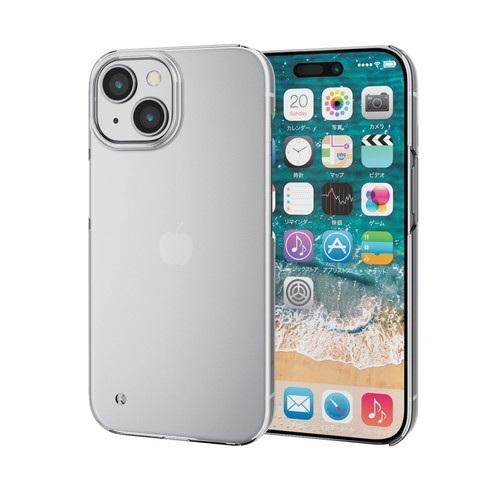 エレコム elecom iPhone 15 用 ケース ハード カバー 軽量 薄型 カメラレンズ保護...