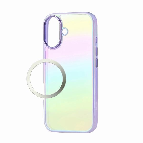 エレコム elecom iPhone 17/ハイブリッドケース/オーロラカラー/メタルステッカー付/...