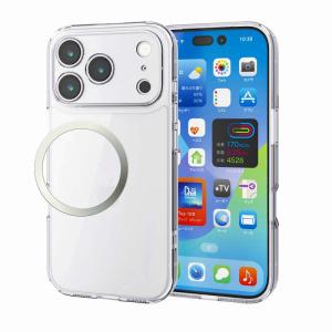 エレコム elecom iPhone 17 Pro/ハイブリッドケース/極限/メタルステッカー付/クリア｜バリアスレーベル