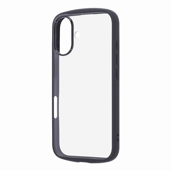 iPhone 16 / ハイブリッドタフケース Puffull +レンズガードリング / ブラック