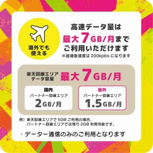 プリペイドSIM 日本 7GB SMS認証可能...の詳細画像1