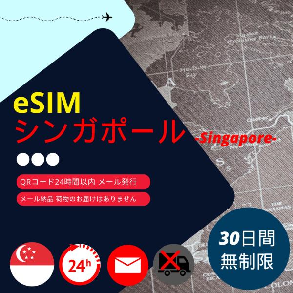【シンガポールeSIM】メールで納品完了(24時間以内・荷物発送無し) 30日間 データ通信専用 (...
