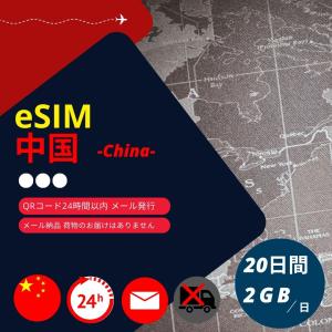 中国eSIM データ通信専用 20日間