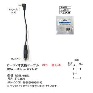 RCA → 3.5mmステレオ 0.15m [カ...の商品画像
