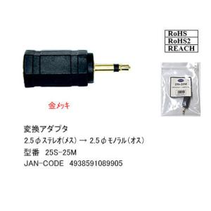 2.5mmφステレオミニミニ(メス)⇔2.5mm...の商品画像