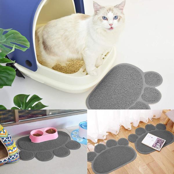 猫 猫砂 マット ねこ ネコ 猫マット 肉球形 トイレマット かわいい 飛散防止 飛び散らない 足を...