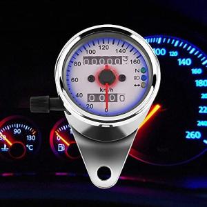 TOPINCN オートバイ用 ミニ スピードメーター インジケーター 機械式 バイク用距離計 KM/H