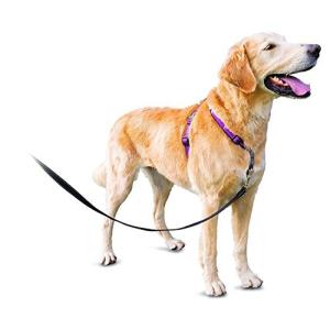 PetSafe 3 in 1 犬 ハーネス 大型犬 引っ張り防止 調整簡単 抜けない 耐久性が高い 夜間反射 車の中で安全 プラム Dog