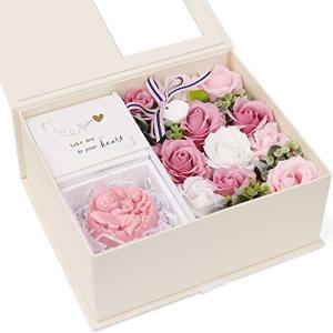 ソープフラワー 母の日 創意方形ギフトボックス 枯れない花のフラワーギフト 石鹸の香り 誕生日 記念日 先生の日 バレンタインデー 昇進 転｜mjs-shop3