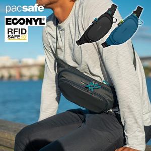 エコ 窃盗 盗難防止機能 海外旅行推奨 ワンショルダーバッグ メンズ ウエストパック RFID Pacsafe ECO パックセーフ ECONYL 送料無料（沖縄は+900円）｜mjsoft