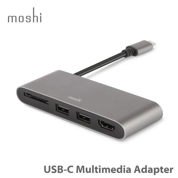 moshi USB-C Multimedia Adapter  (Titanium Gray) SD...