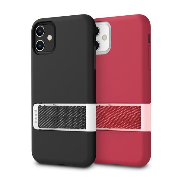 iPhone 11用 ハードシェルケース スタンドにもなるマルチストラップ搭載 moshi Capt...