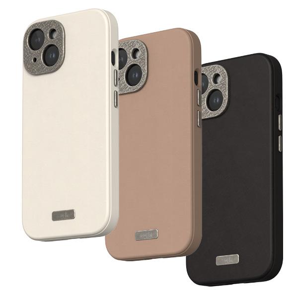 iPhone 15 MagSafe対応 耐衝撃 プレミアムヴィーガンレザーケース moshi Nap...