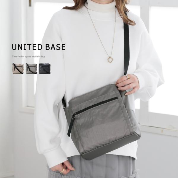BASE ベース 公式 ショルダーバッグ ショルダー スクエア型 無地 軽量 レディース メンズ ユ...