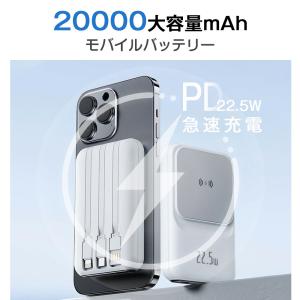 モバイルバッテリー 20000mAh 大容量 ...の詳細画像1