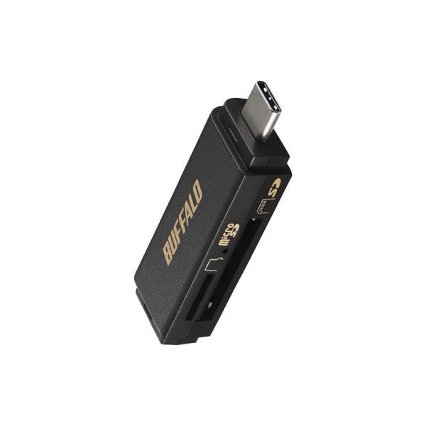 バッファロー USB3.2 Type-C 接続 ポータブルカードリーダー SDXC/SDHC/SD/...