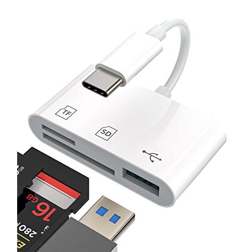 タイプc USB 変換アダプターUSB C to USB-A マイクロsd SDカードリーダー(3 ...