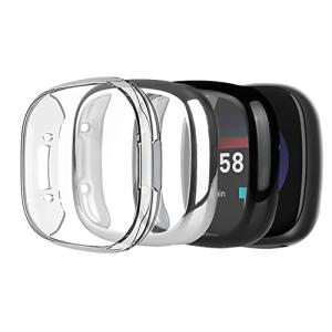 Seltureone 3個セット Fitbit versa 4用ケース Fitbit sense 2用ケース versa 4保護ケース se｜mk-slp