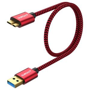 SUNGUY USB3.0 MicroB USBケーブル タイプAオス - マイクロタイプBオス 0.5M 外付けHDD SSD ハードドラ
