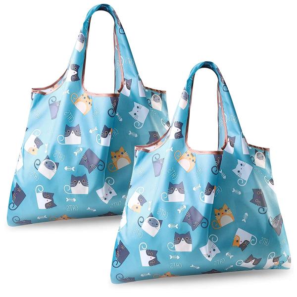 GOKEI エコバッグ 2個入り 50×67cm 大容量 折りたたみ 買い物バッグ コンビニバッグ ...