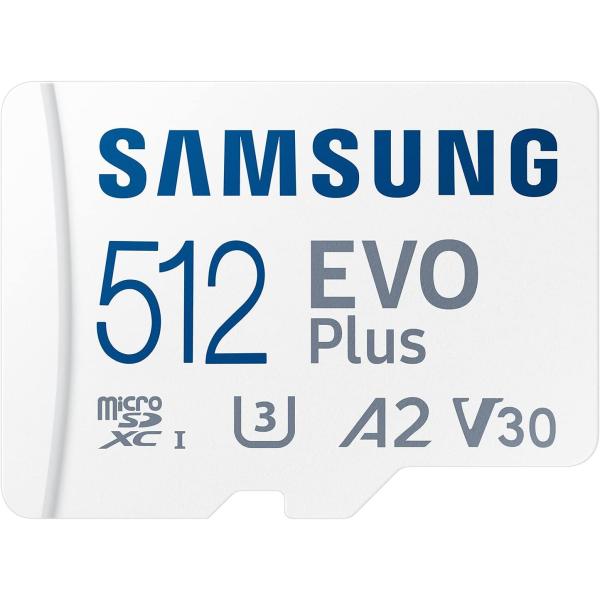 Samsung microSDカード 512GB EVO Plus microSDXC UHS-I ...