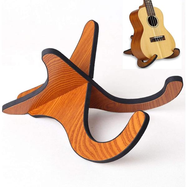 TAORAYO 木製ウクレレスタンド ポータブル ウクレレスタンドスタンド 木製楽器台 X型 折り畳...