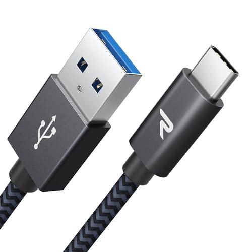 RAMPOW usb c ケーブル1m/黒タイプc ケーブル 急速充電 QuickCharge3.0...