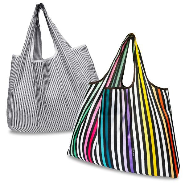 GOKEI エコバッグ 2個入り 50×67cm 大容量 折りたたみ 買い物バッグ コンビニバッグ ...