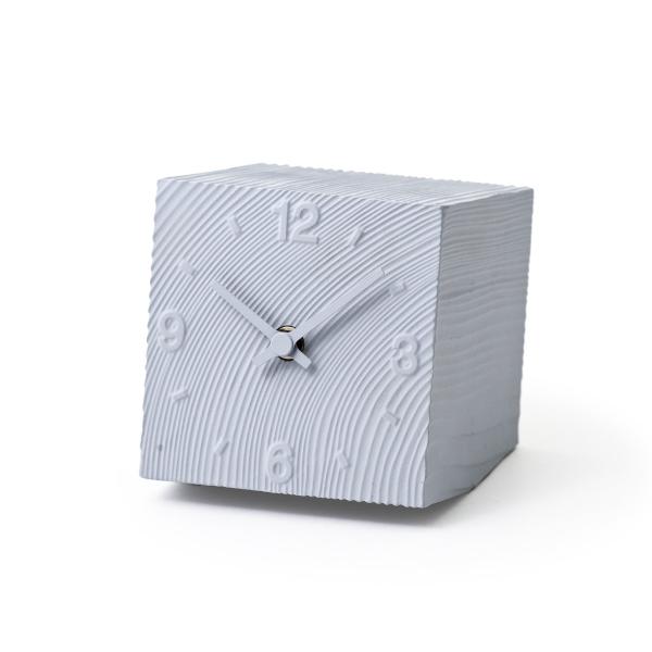 レムノス 置き時計 アナログ アルミ キューブ cube AZ10-17 GY Lemnos