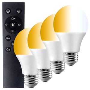 LED電球 80W形相当 調光 調色 リモコン付き E26口金 9W 電球色、昼光色、昼白色 ，800LM， 2.4GHz無線式遠隔操作，3｜mk-slp