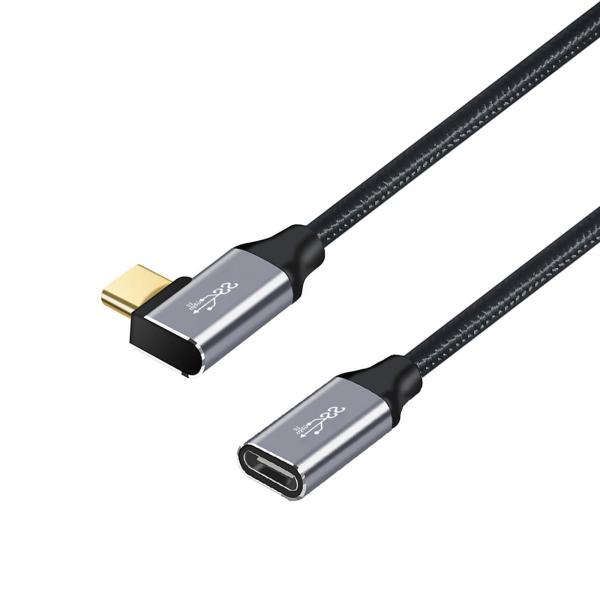 USB Type C 延長ケーブル L字型 2m YITONGXXSUN USB-C 延長 USB ...