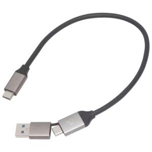 オーディオファン USBケーブル USB3.2 Gen1 5Gbps (USB3.0) 2in1 USB A - USB C 変換コネクタ｜mk-slp