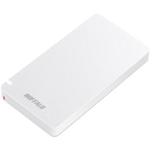 BUFFALO USB3.2 Gen2 ポータブルSSD Type-A＆C 1.0TB ホワイト SSD-PGM1.0U3-WC｜mk-slp