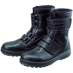 シモン 安全靴 長編上 JIS規格 耐滑 耐油 快適 軽量 クッション ブーツ マジック WS38 黒 25.5 cm 3E